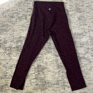 Lululemon Magenta Cheetah Leggings